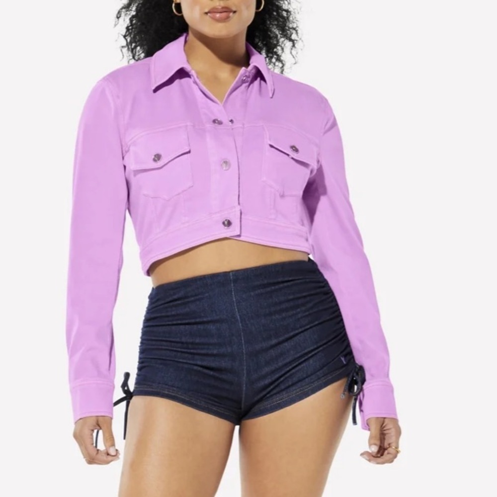 Yitty Denim Is Served Cropped Jacket - small flaw on sleeve Size Small